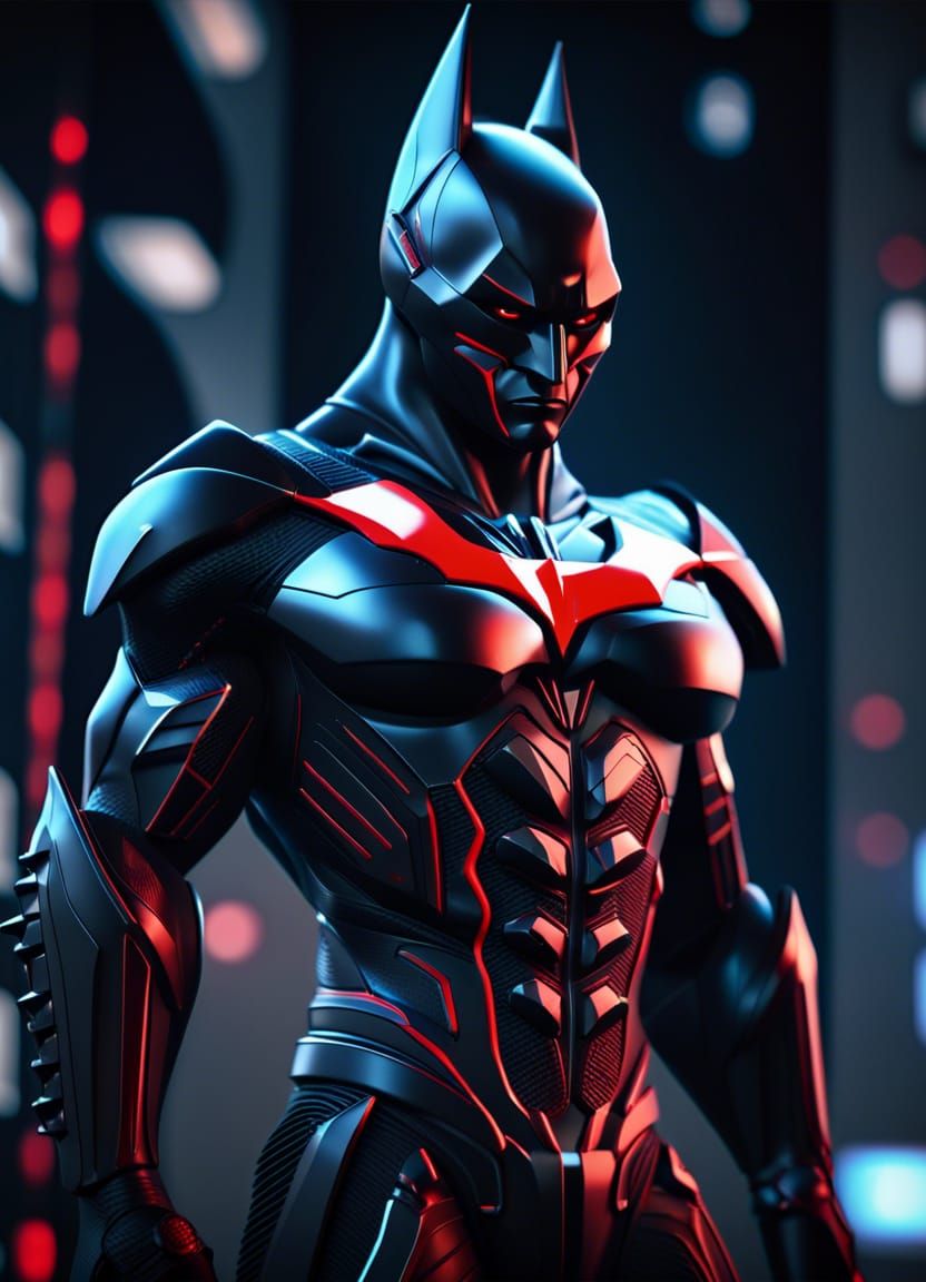 Batman Beyond: Hyperrealistic Futuristic Concept Art