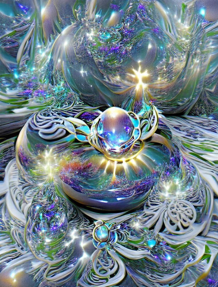 ornate cosmic orb rapidly vibrating