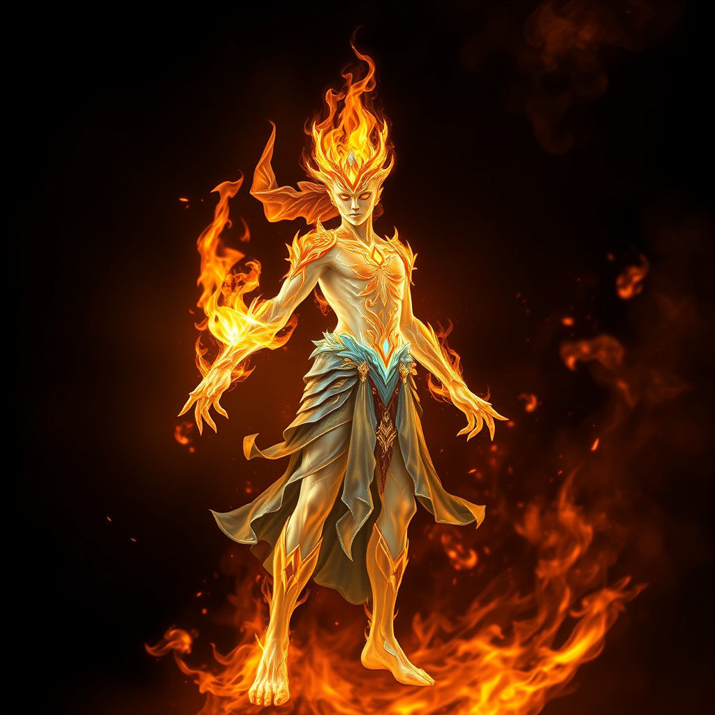 Blazing Fire Elemental Beauty