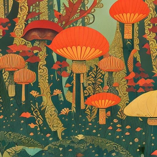 Autumn Forest Illustration in Storybook Style