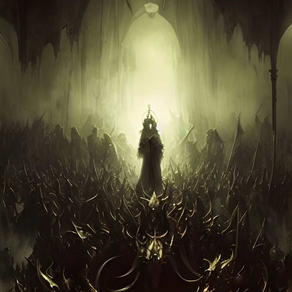 Horrifying Knight of Hell in Gothic Style