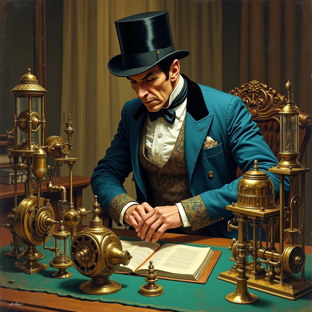 Spock in a Victorian Gentleman's Study