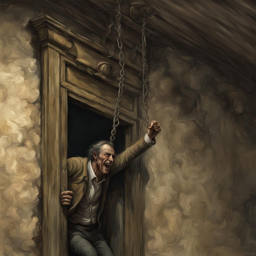 Malnourished Man with Crooked Smile: Photorealistic Horror A...