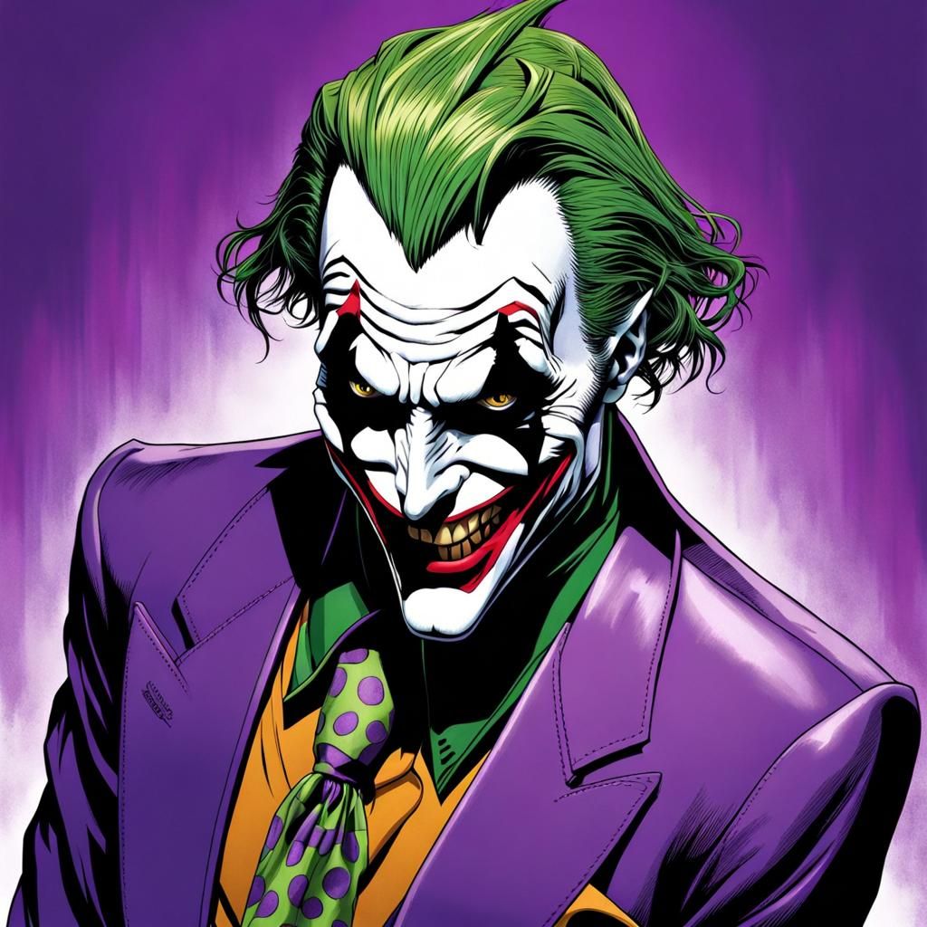 Joker Anime Portrait in Junji Ito Style