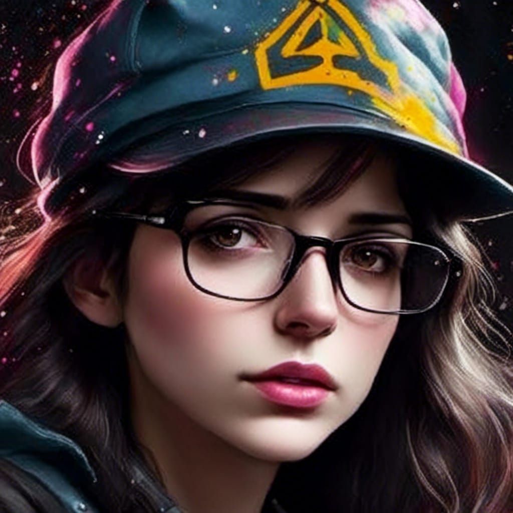 Graffiti Art Portrait with Spray Paint and Acrylics