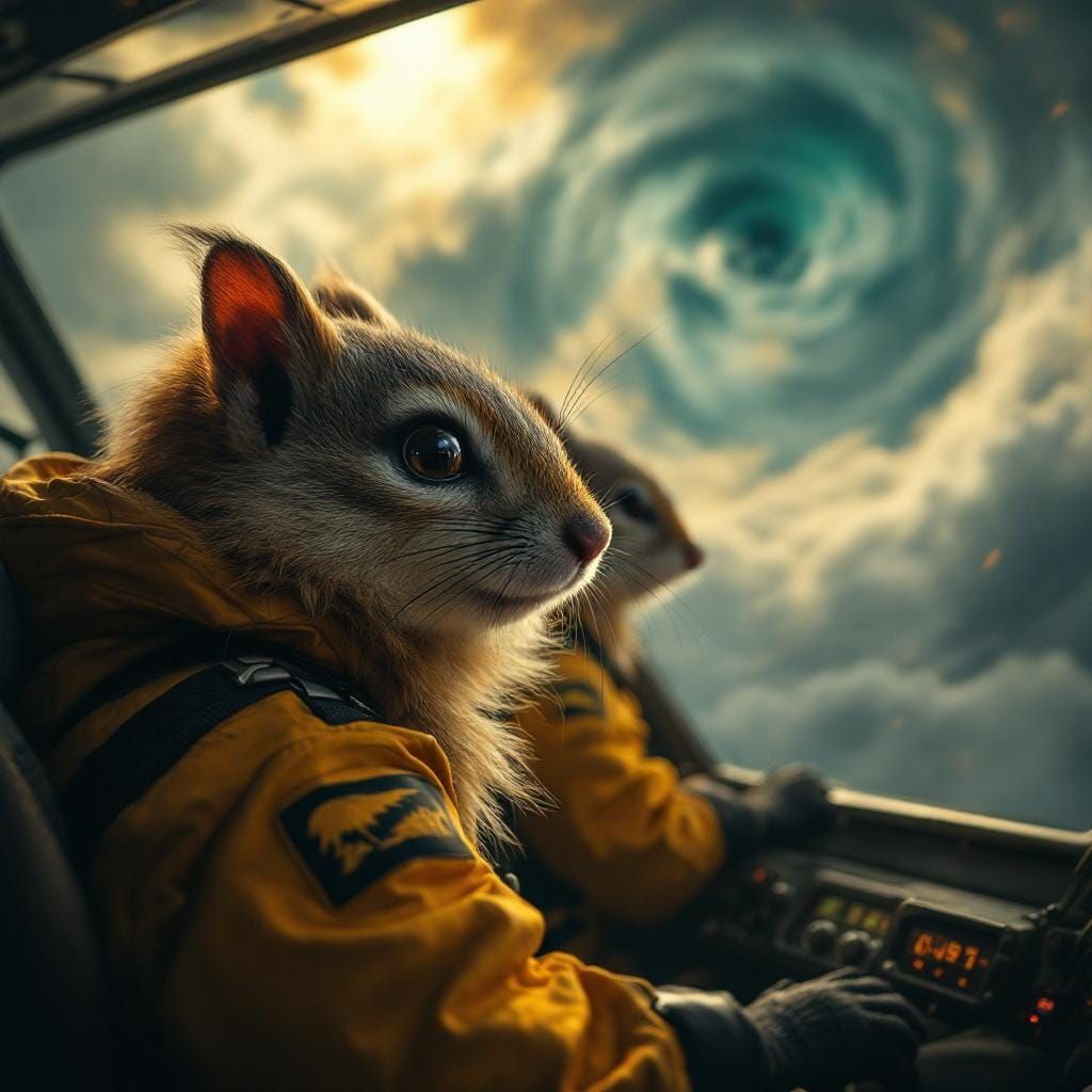 Squirrel Pilots Fly Spirit 747 into Hurricane