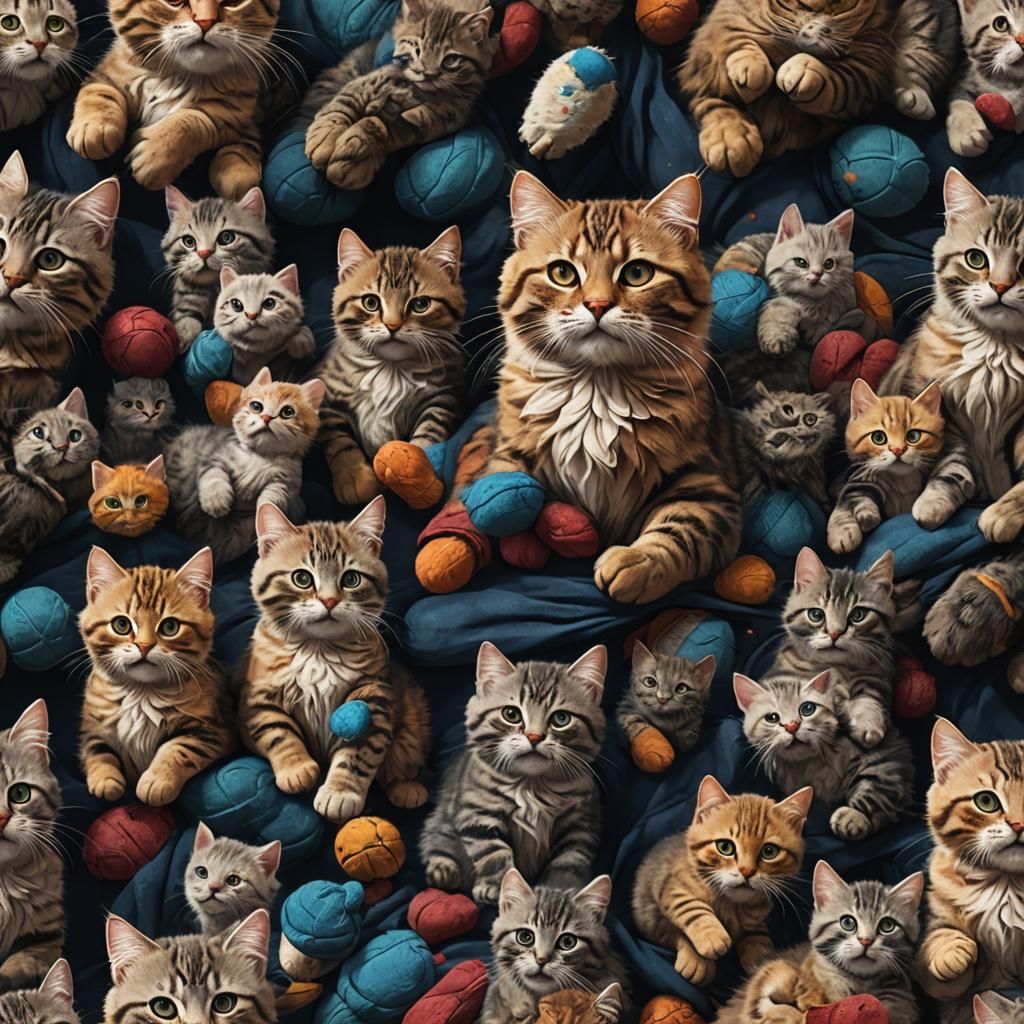 Kittens Losing Mittens: A Detailed Matte Painting