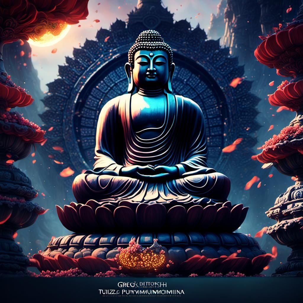 Buddha Purnima Celebration: Dark Fantasy Concept Art