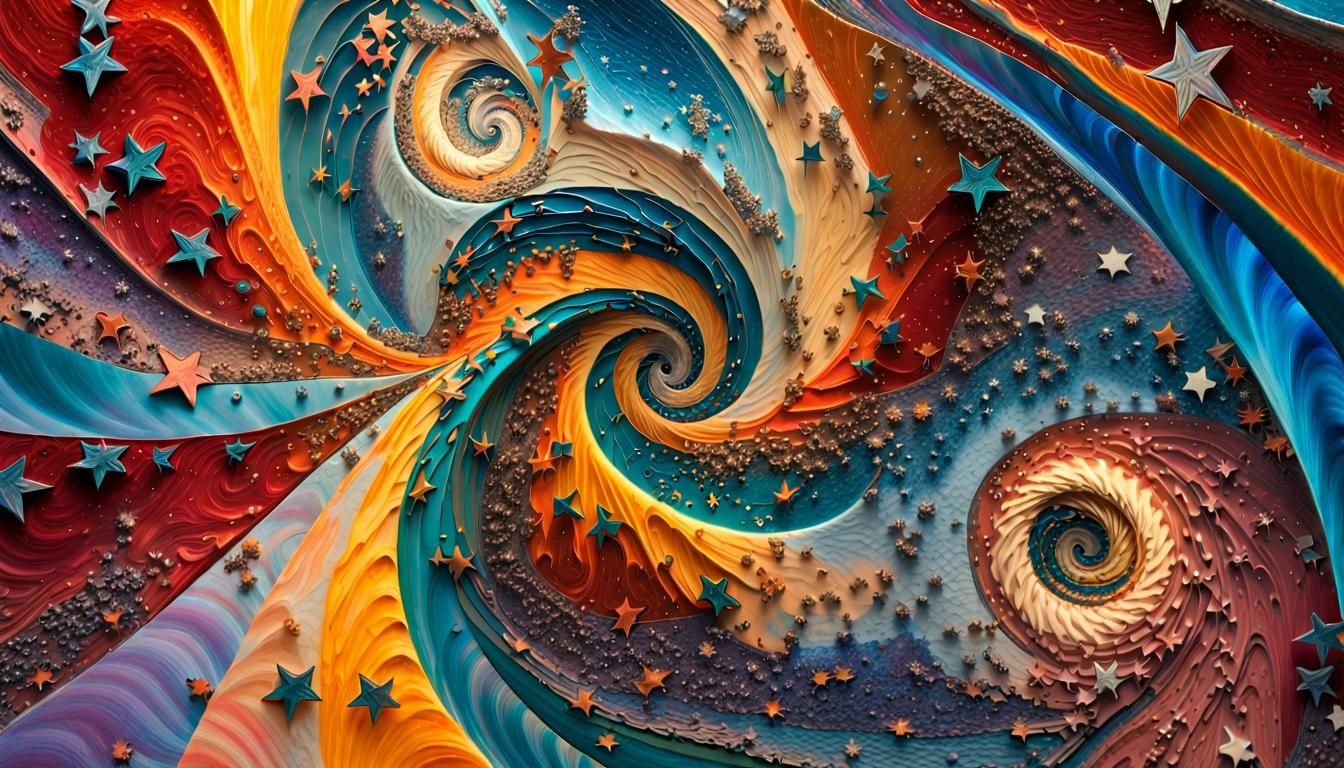 Iridescent Stars in Cosmic Energy Tunnel: Abstract Expressio...