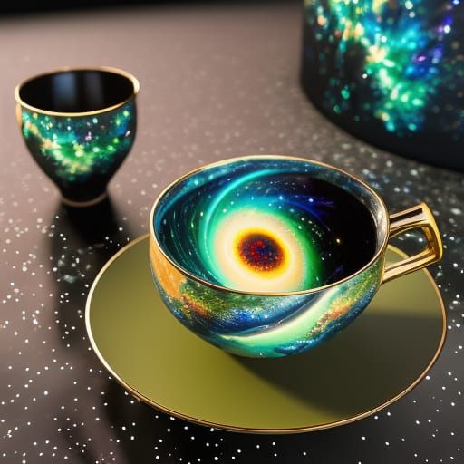 Galaxy in Teacup: Holographic Cosmic Illustration