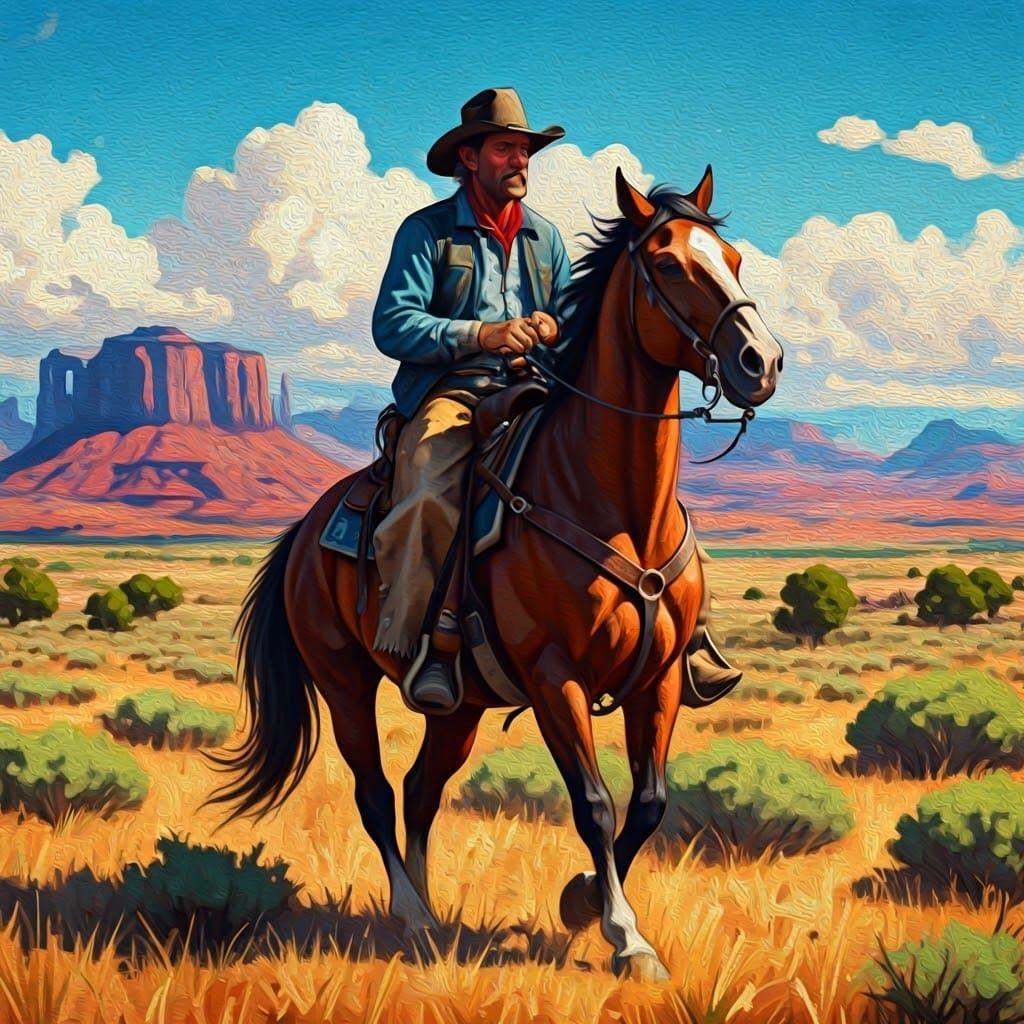 a typical American cowboy