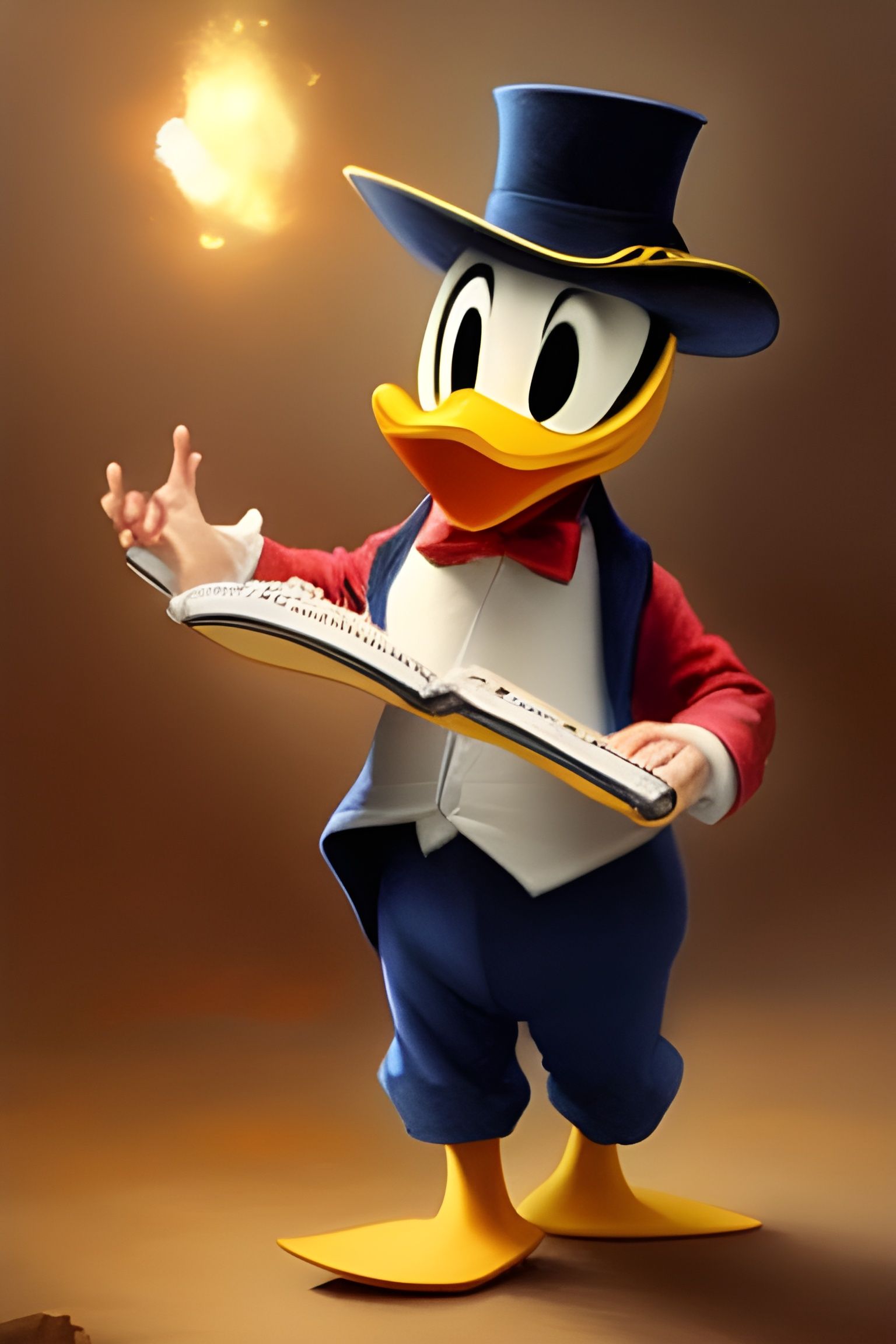 Victorian Donald Duck Accordion Player