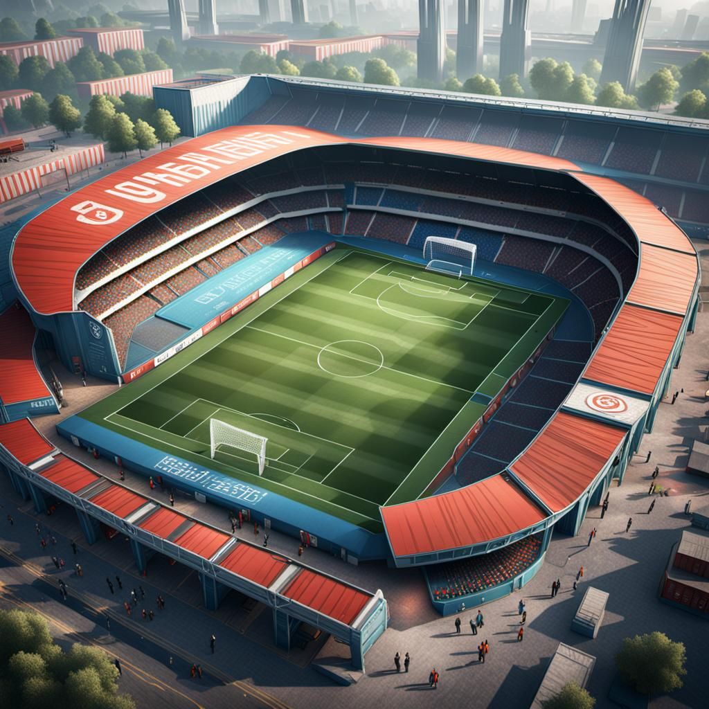 Abandoned Stadium Transformed into Open Market: Fantasy Conc...