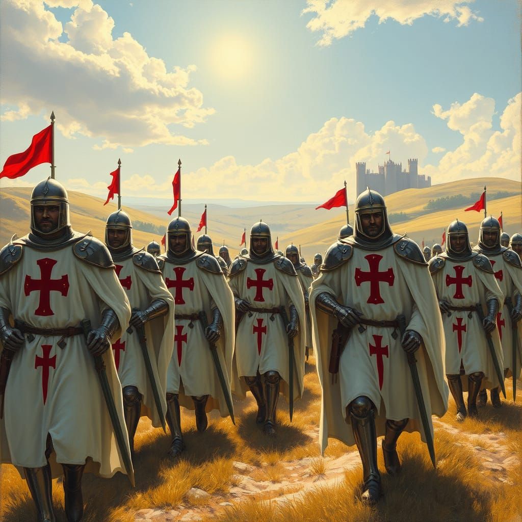 Medieval Knights in Unison, as Impressive Fantasy Art