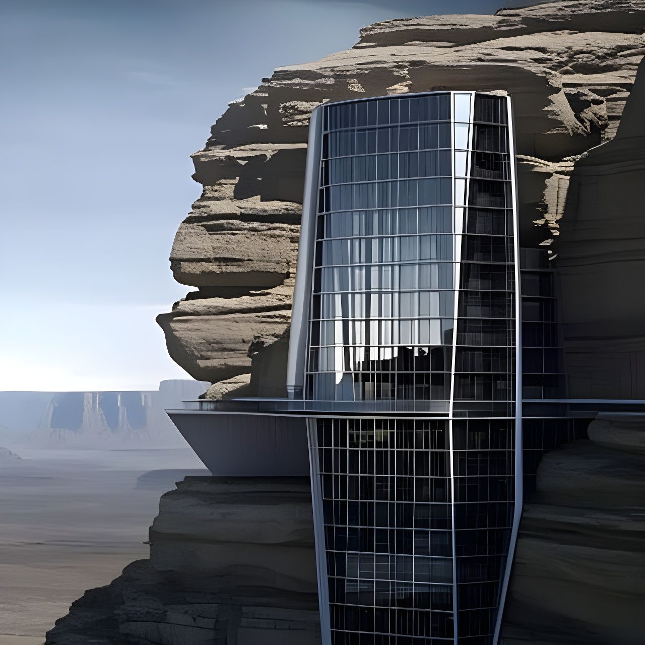 Futuristic Mesa Hub Inspired by Brutalist Design