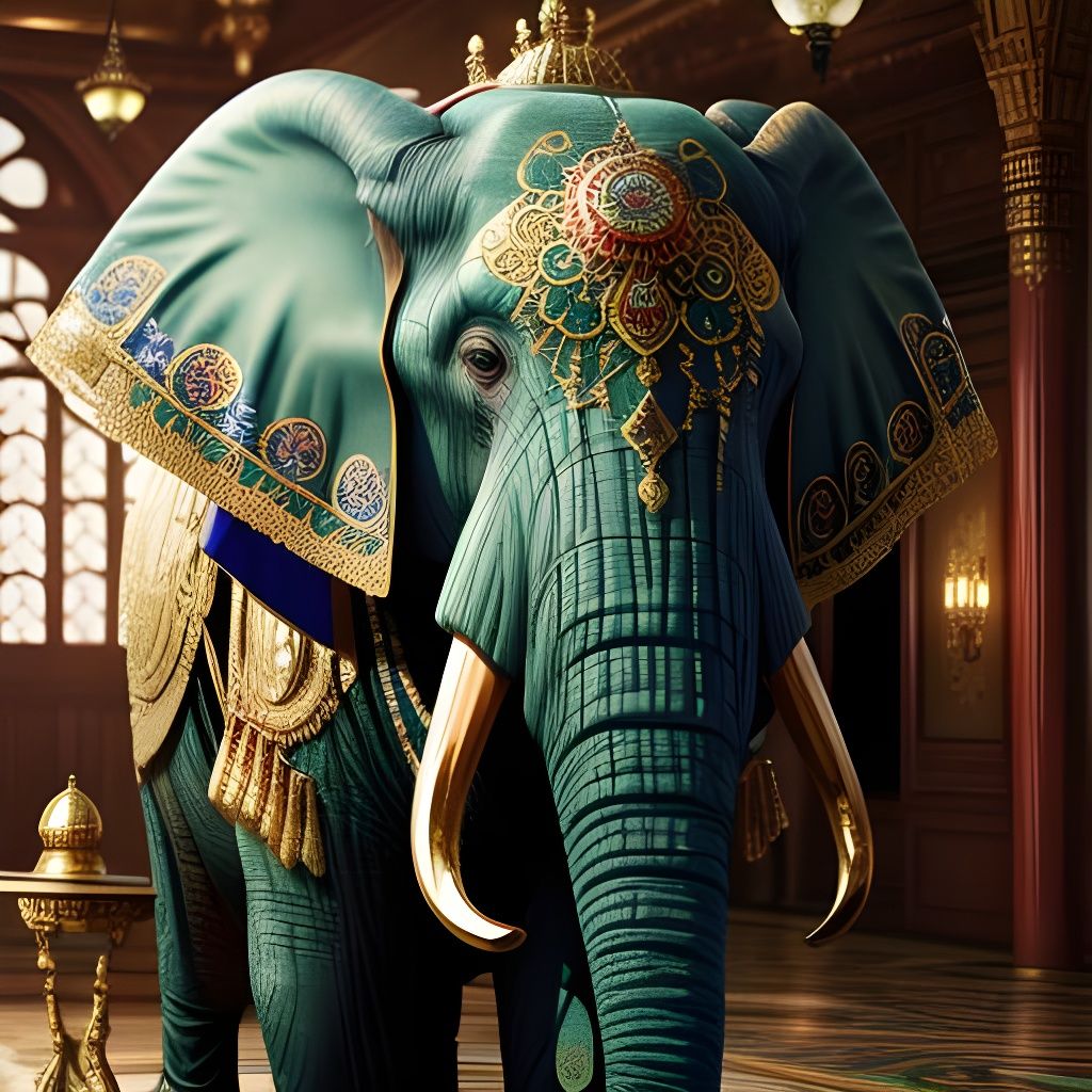 Adorned Asian Elephant