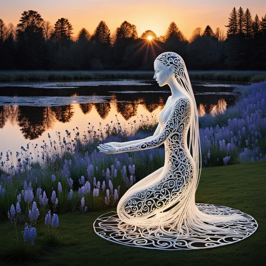 Surreal, Fragmented Dreamscape with Whirling Energy and Myst...