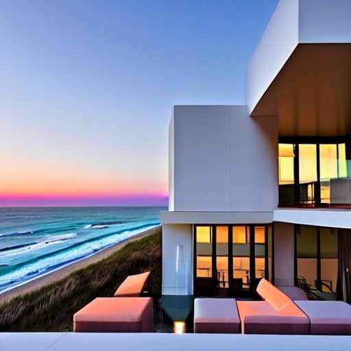 Modern Australian Building at Sunset