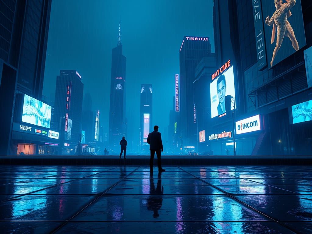 Cyberpunk Metropolis Unveiled in Neon Hues