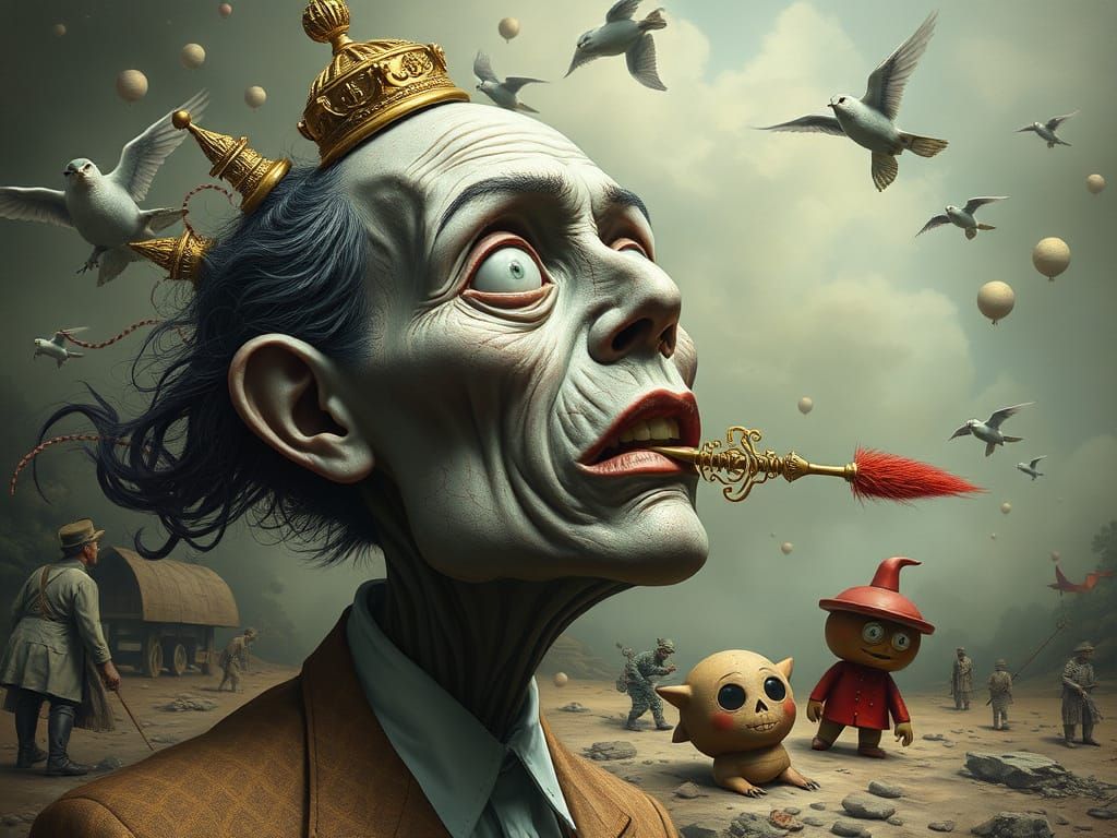 Grotesque Surrealism of Human Mishaps in Extravagant Chaos