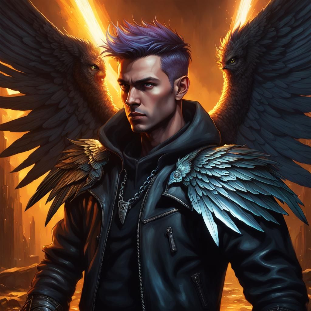 Punk Angel Ready for Battle in Sewer Tunnel