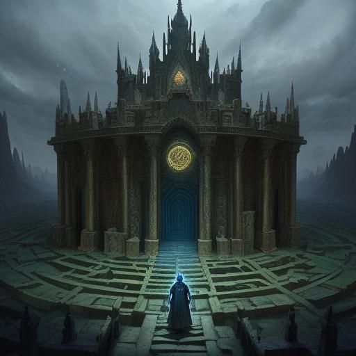 Labyrinth Guide: A Digital Matte Painting