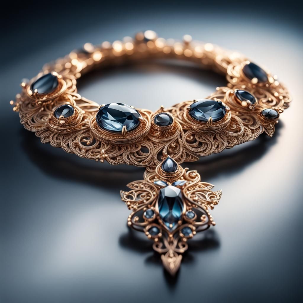 Gradient Jewelry in Hyperrealistic Style