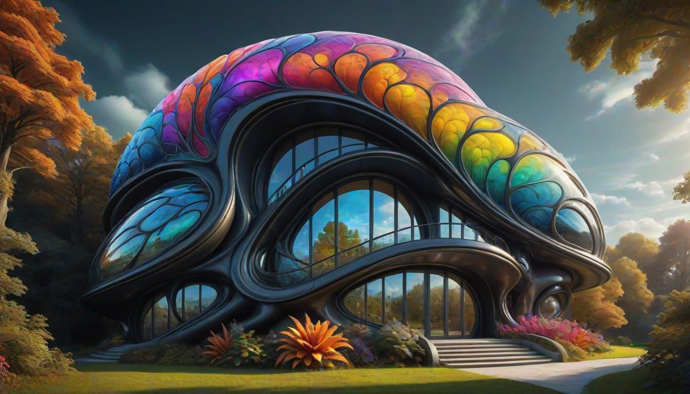 An elf mansion in the forest