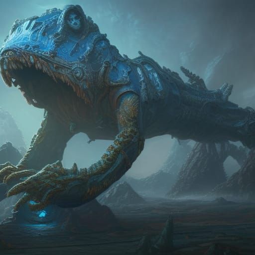 Detailed Space Monster in Fantasy Concept Art