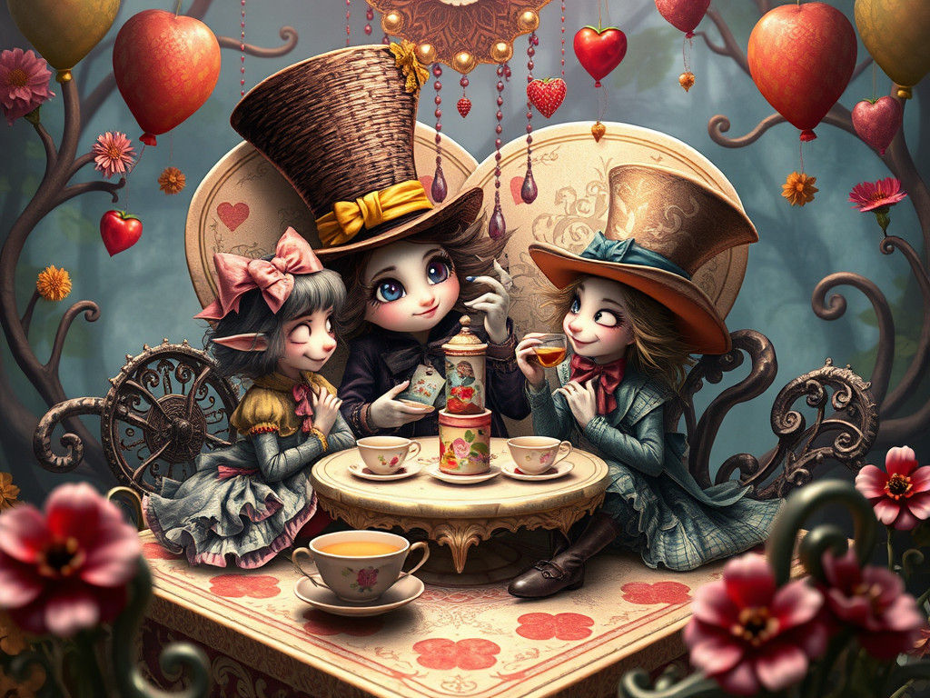 Mad Hatter Tea Party in Wonderland, 3D Animation