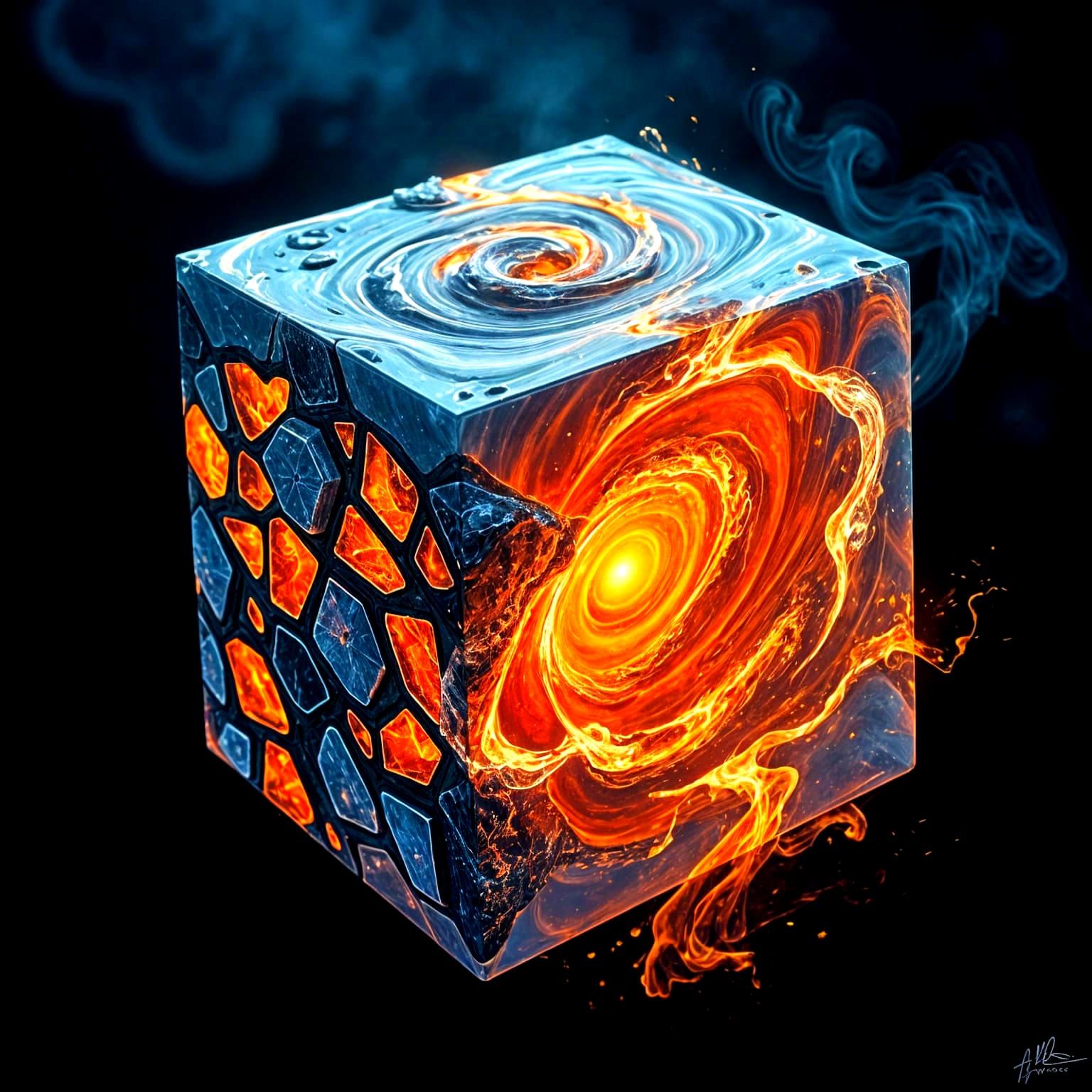 Eternal Cycle in Vibrant Energy Form