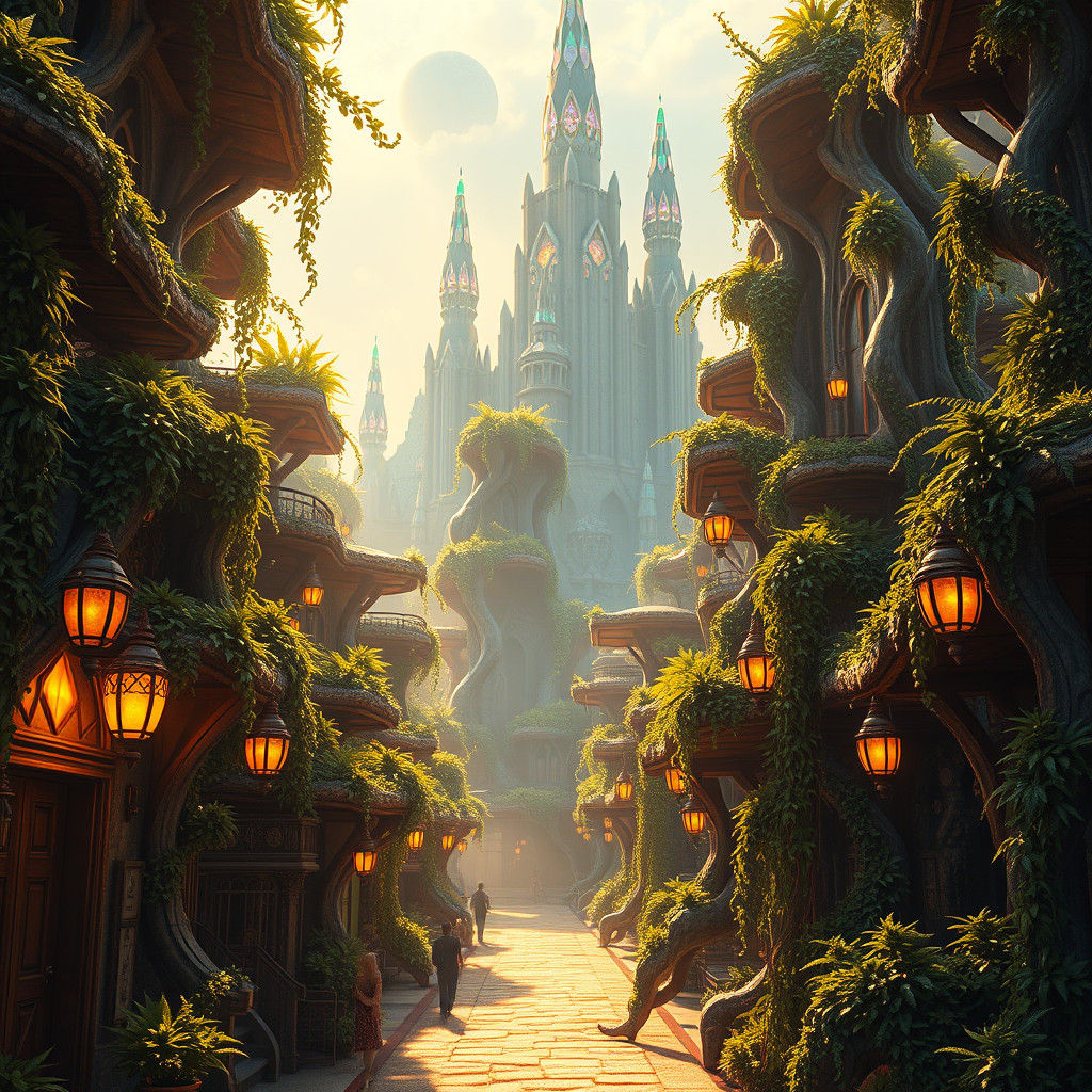 Mystical Marijuana Avenue: A Fantasy Dreamscape