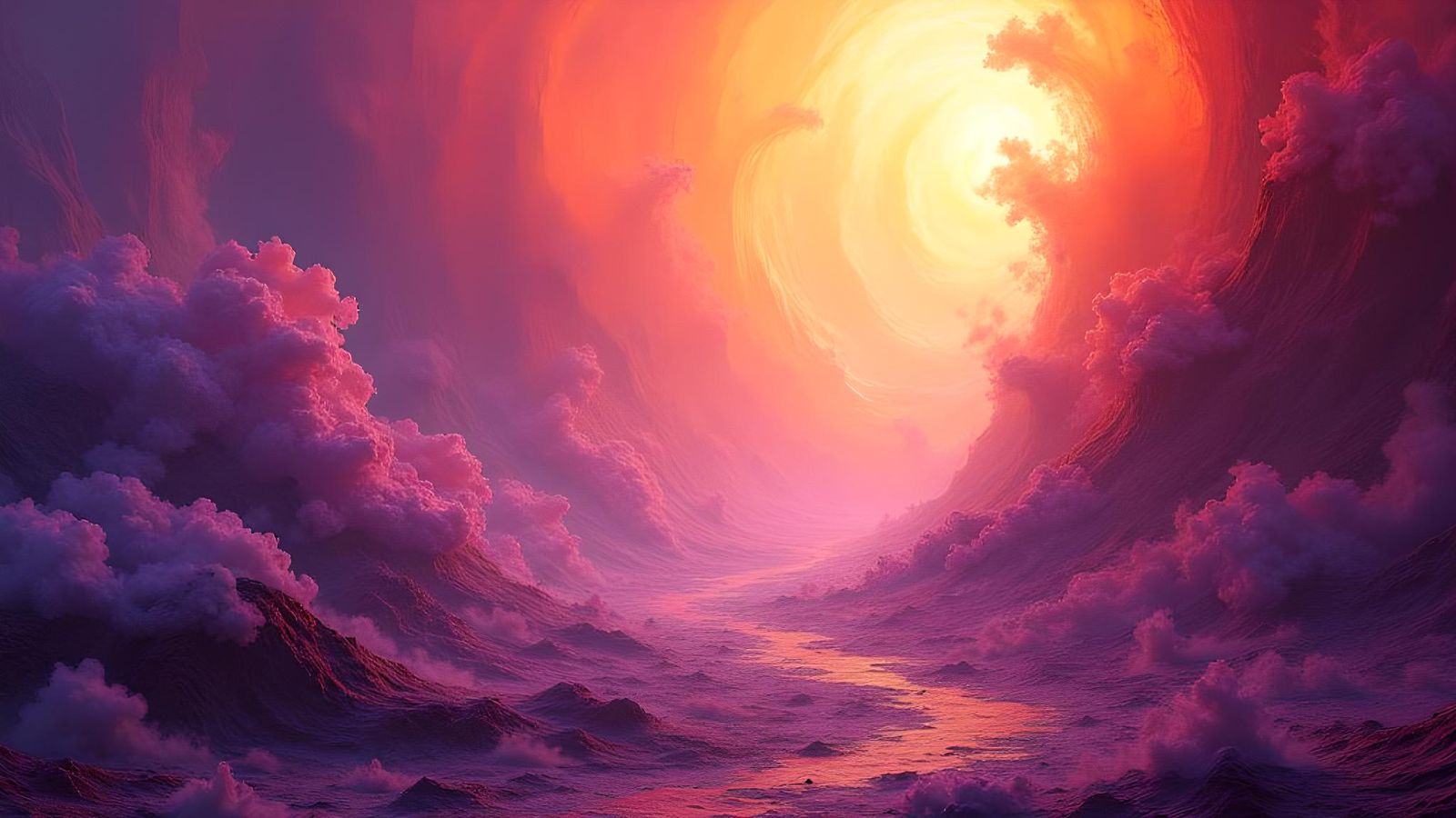 Abstract Background with Purple, Orange, and Yellow