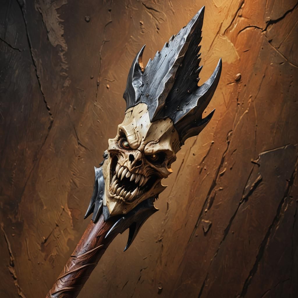 Monster Tooth Spear: Hyperrealistic Concept Art