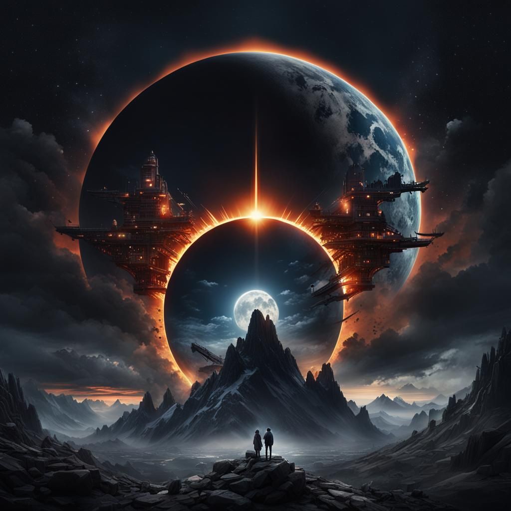 Dramatic Digital Matte Painting of a Dark Heart