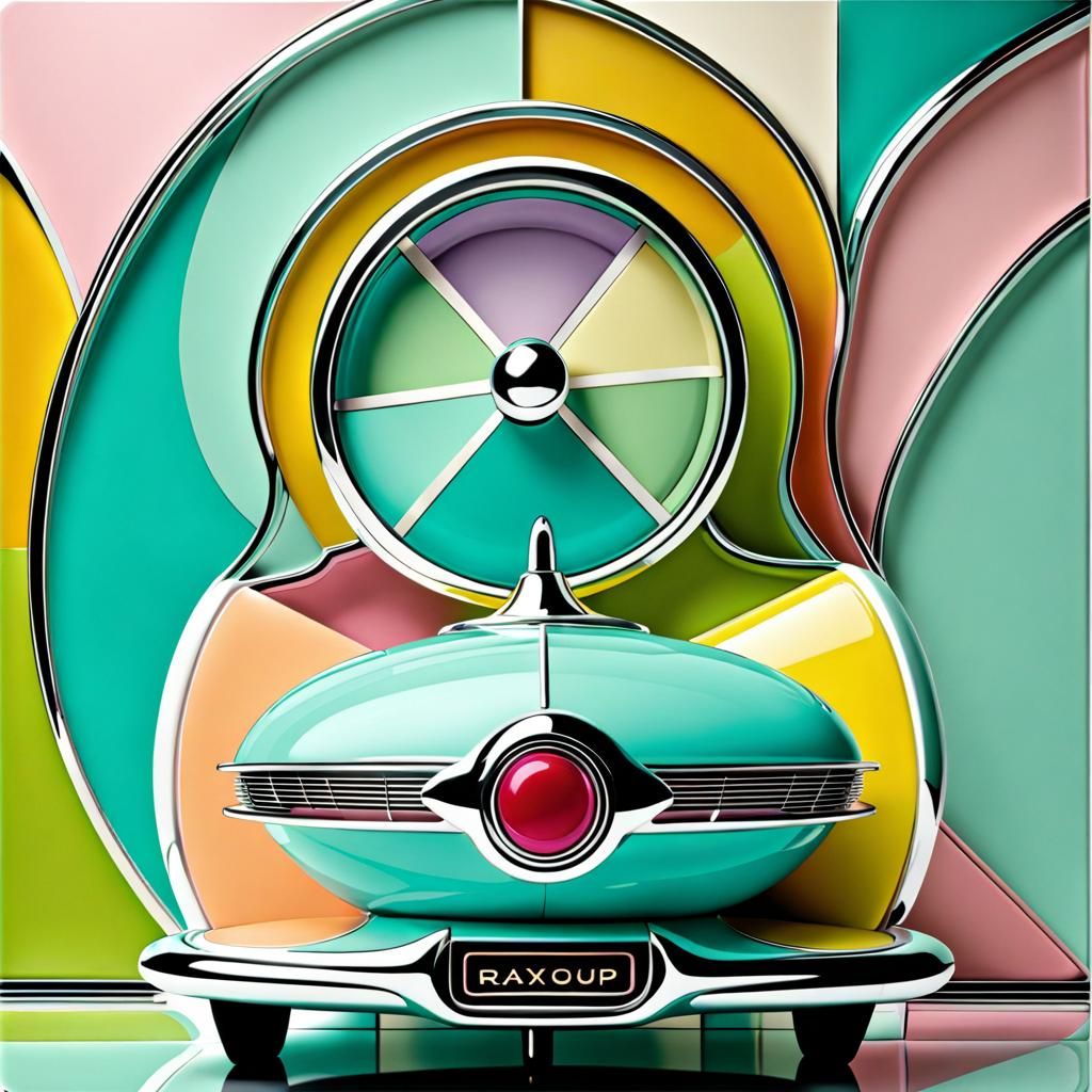 Mid-Century Modern Design with Chrome and Pastels