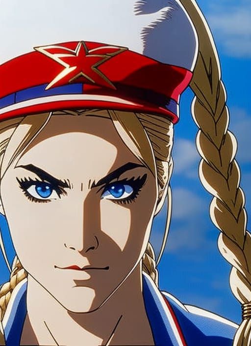 Cammy White as 80s Action Movie Star