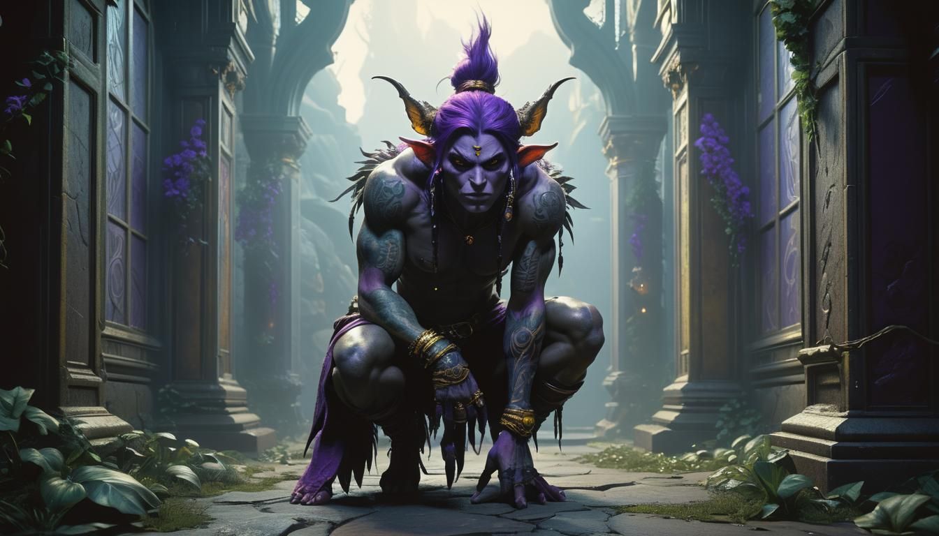 Grim Fae Warrior in Hyper-Realistic Dark Fantasy Style