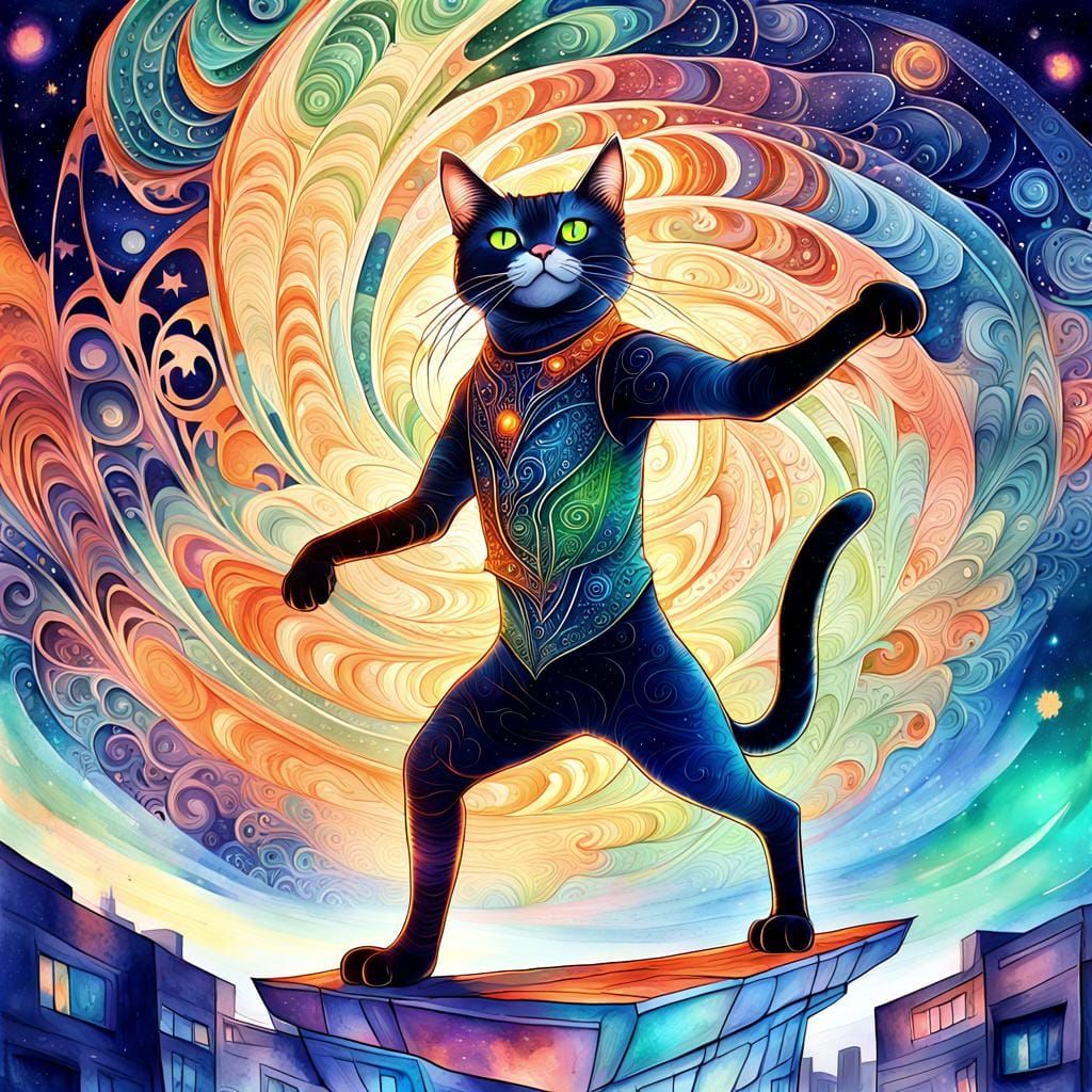 Anime Hero Cat