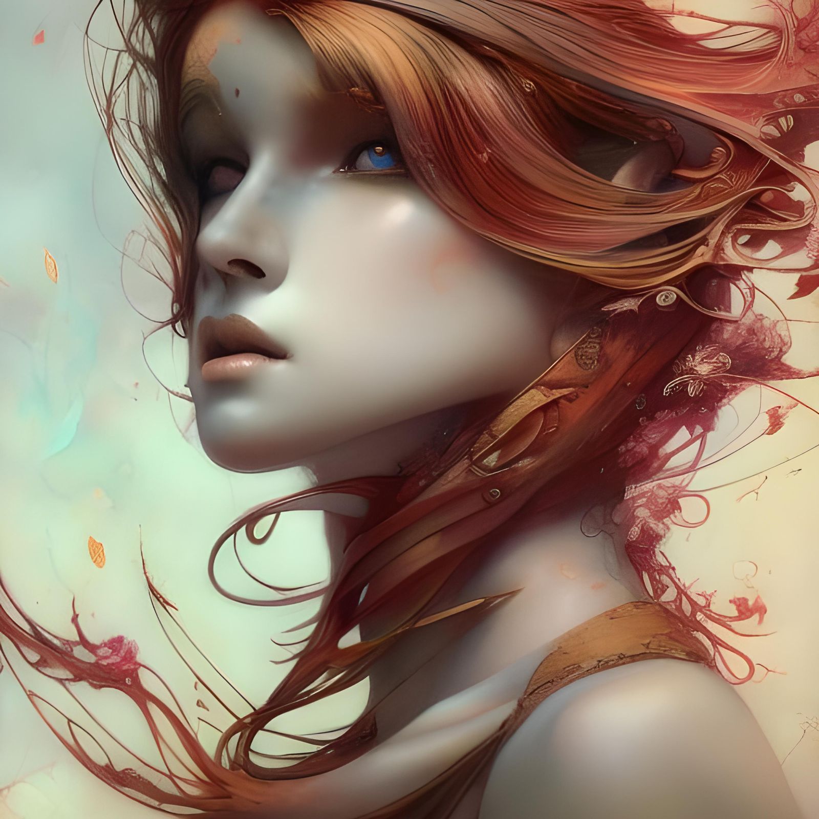 Dreamy Castle Character: A Digital Art Illustration