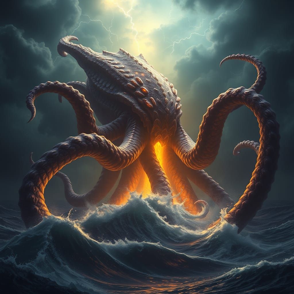 Kraken Emerges from the Deep Sea