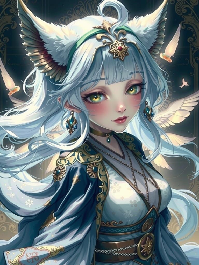 Winged Sign with Fedora Hat, Whimsical Art