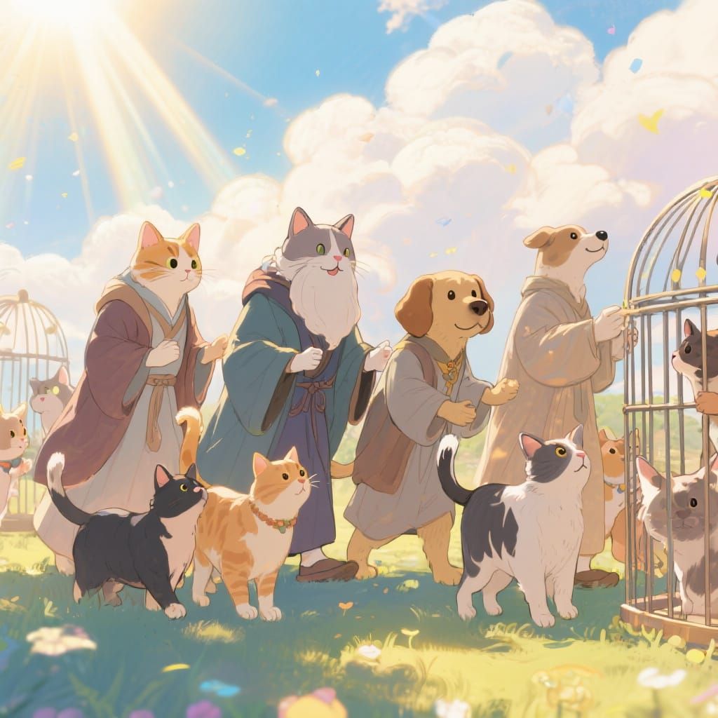 Whimsical Animal Mentors Guide Others to Freedom