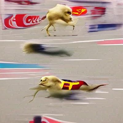 AI Generated Image of a Running Dog