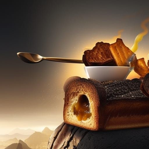 Cinematic Toast with Coffee: Digital Matte Painting