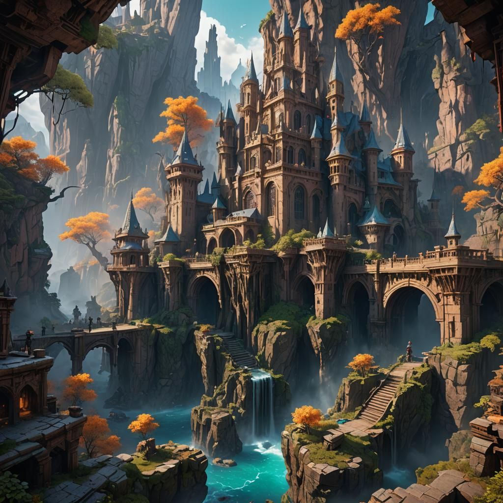 Fantastical Matte Painting in Deep Color