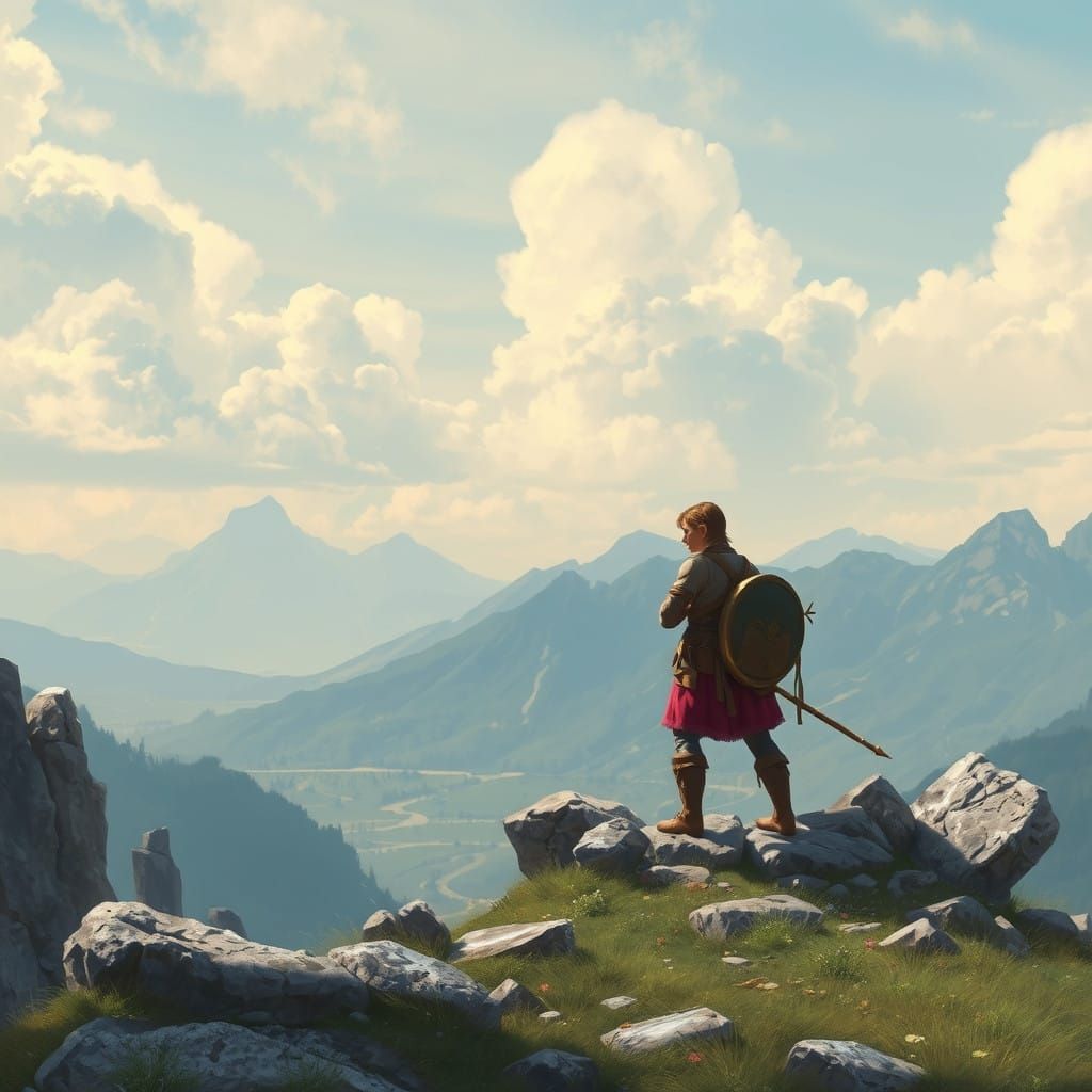 Fantasy Rocky Landscape with Mystical Energy