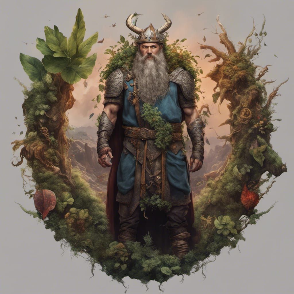 Earth Element King in Detailed Matte Painting