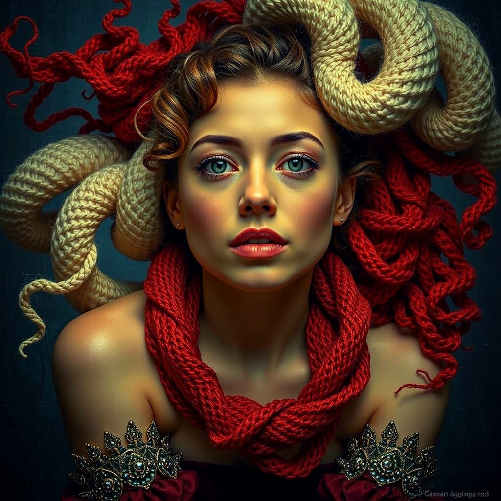 Swirling Reds and Crimson Abstract Forms