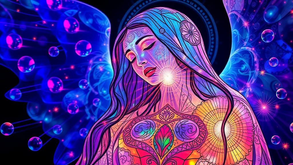 (Heavenly Light Projecting Into Your Soul A Light Sculpture ...